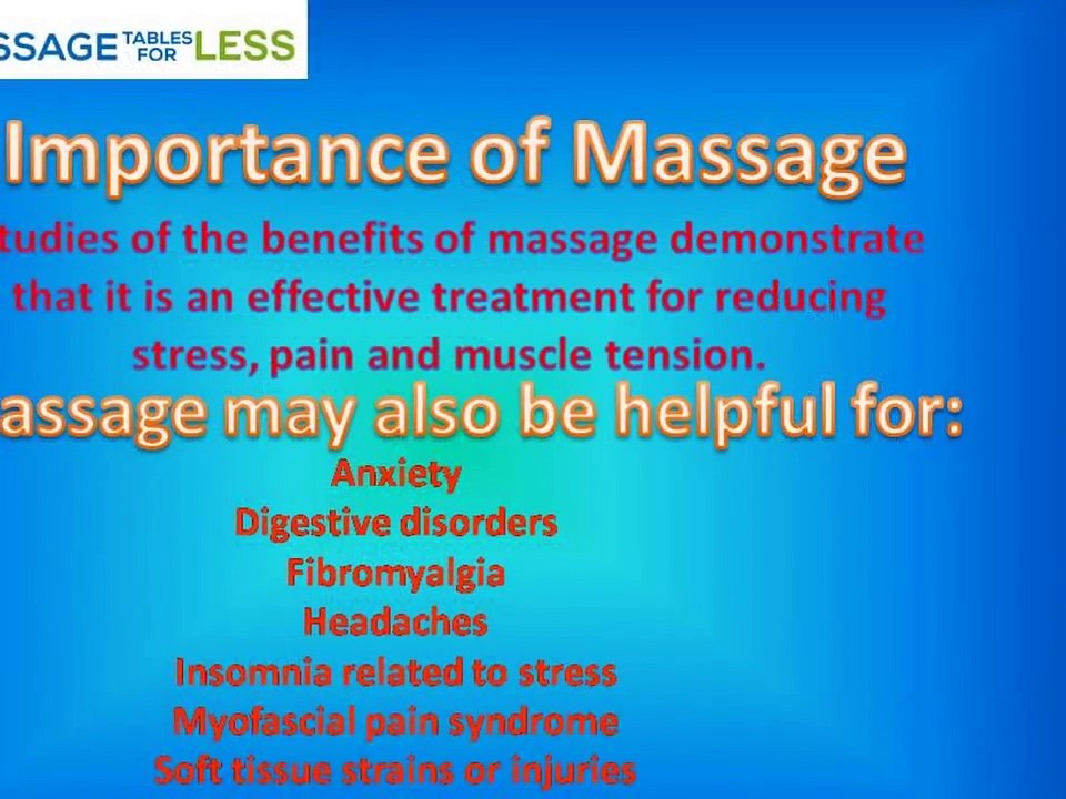 Comfortable massage tables adds extra pleasure to massage therapy