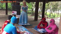 Elsa Frozen Becomes a Mermaid! Spiderman SuperMan Becomes a king kong Pink Spider Girl Sup