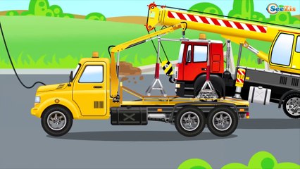 Cars & Trucks for Kids - The Fire Truck and The Police Car in the town | Emergency Vehicles Cartoons