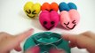 Play Doh Smiley Sparkle Hearts with Funny Lips and Mustache Molds Fun for Kids