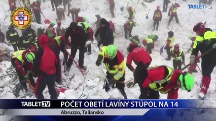POČET OBETÍ LAVÍNY STÚPOL NA 14