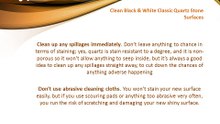 Tips to Clean Black & White Classic Quartz Stone Surfaces