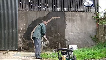 Kevin Mc Hugh Art - Reverse Graffiti - Part Of Us  part one
