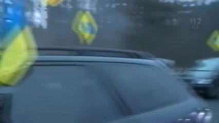 Ukrayna'da Otomobil Sürücüleri Yollara Döküldü