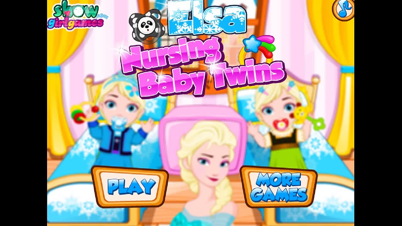 Elsa gemelos del bebé de enfermería - Juegos de Frozen - Juegos de bebé