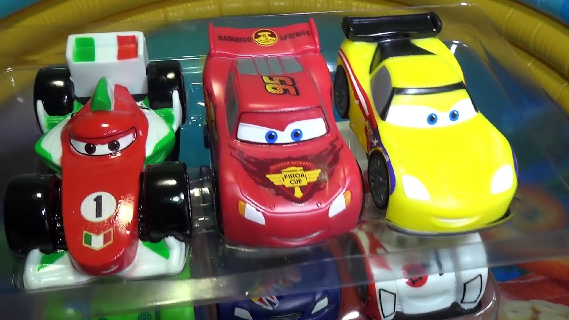 ⁣Disney Cars bath toys Disney Store Six Disney cars Lightning McQueen