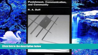 DOWNLOAD [PDF] Punishment, Communication, and Community (Studies in Crime and Public Policy) R. A.