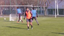 Les premiers pas de Corentin Jean à l'entraînement