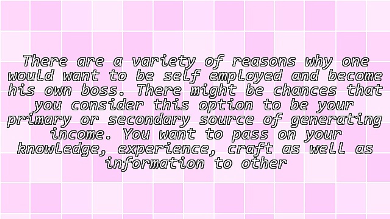 Tips for Self Employment