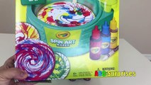 Crayola Spin Art Create Cool Paint Art with Lightning Mcqueen Mater Gold Thomas Learn Colors