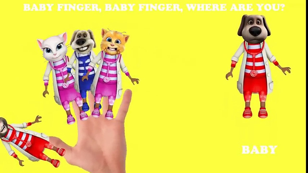 Talking Tom and Friends Transforms Into Doc McStuffins Finger Family Song ¦ Talking Tom Cartoons