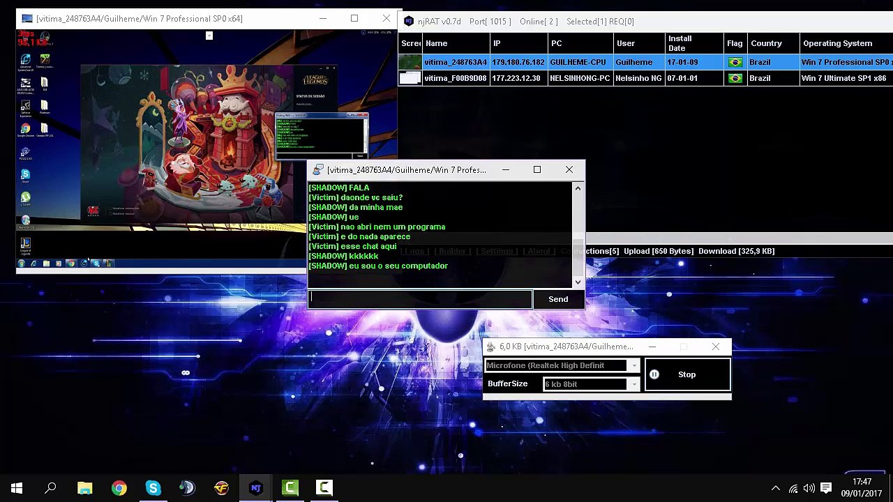 ZUANDO VITIMAS1  .......3 HACKER NO PC DO MLK