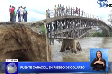 Puente Caracol en riesgo de colapso en la provincia de Los Ríos