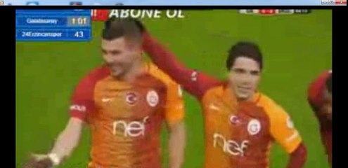 Lukas Podolski Fourth Goal - Galatasaray vs 24Erzincanspor 5-2   24.01.2017