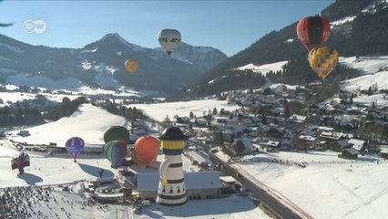 Festival reúne balonistas nos Alpes