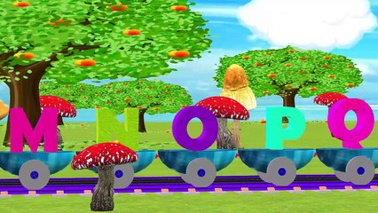 ABCD On Train Song | Funny Pre School Kids Alphabet Songs | Nursary Poems On Kids Songs