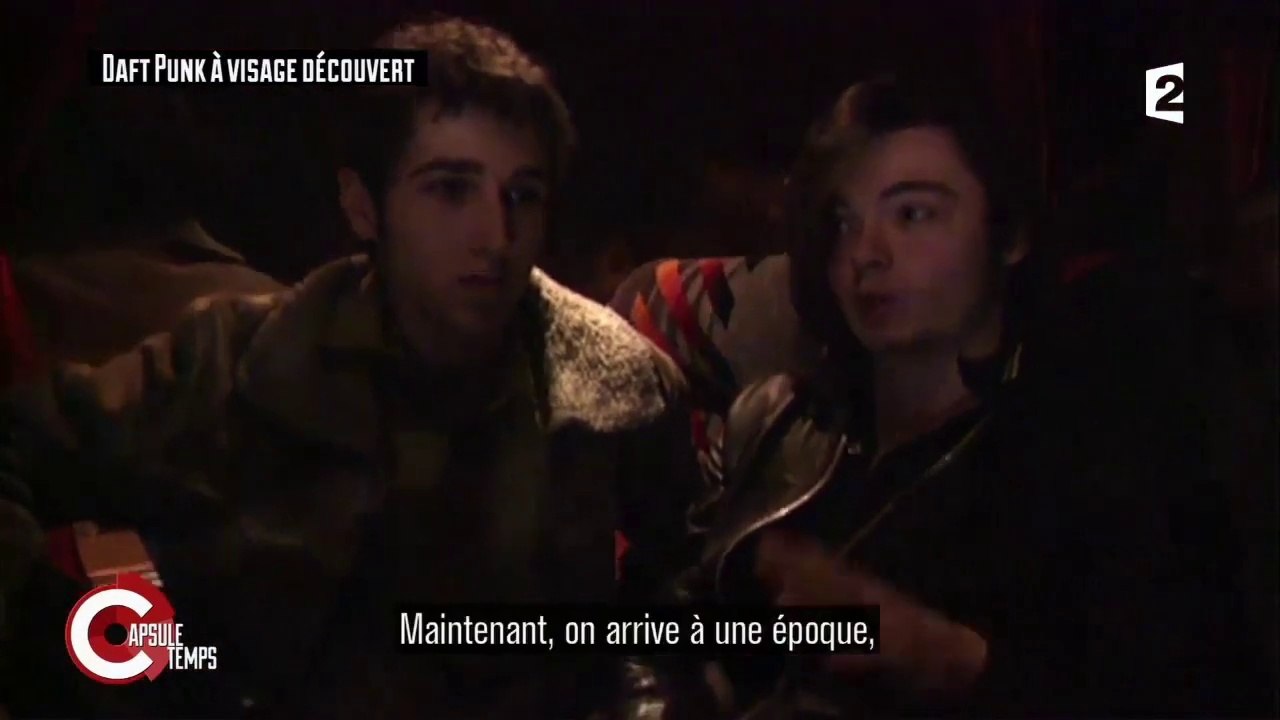 Les Daft Punk sans leurs masques dans une interview datant de 97