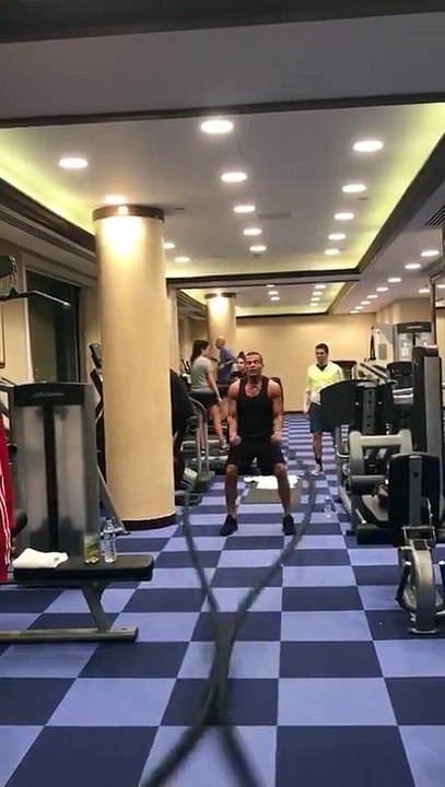 Amr Diab at the gym