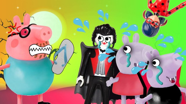 Desenho da Peppa Pig e George viram vampiros Papai pig fica com raiva chama a Miraculous As Aventuras de Ladybug