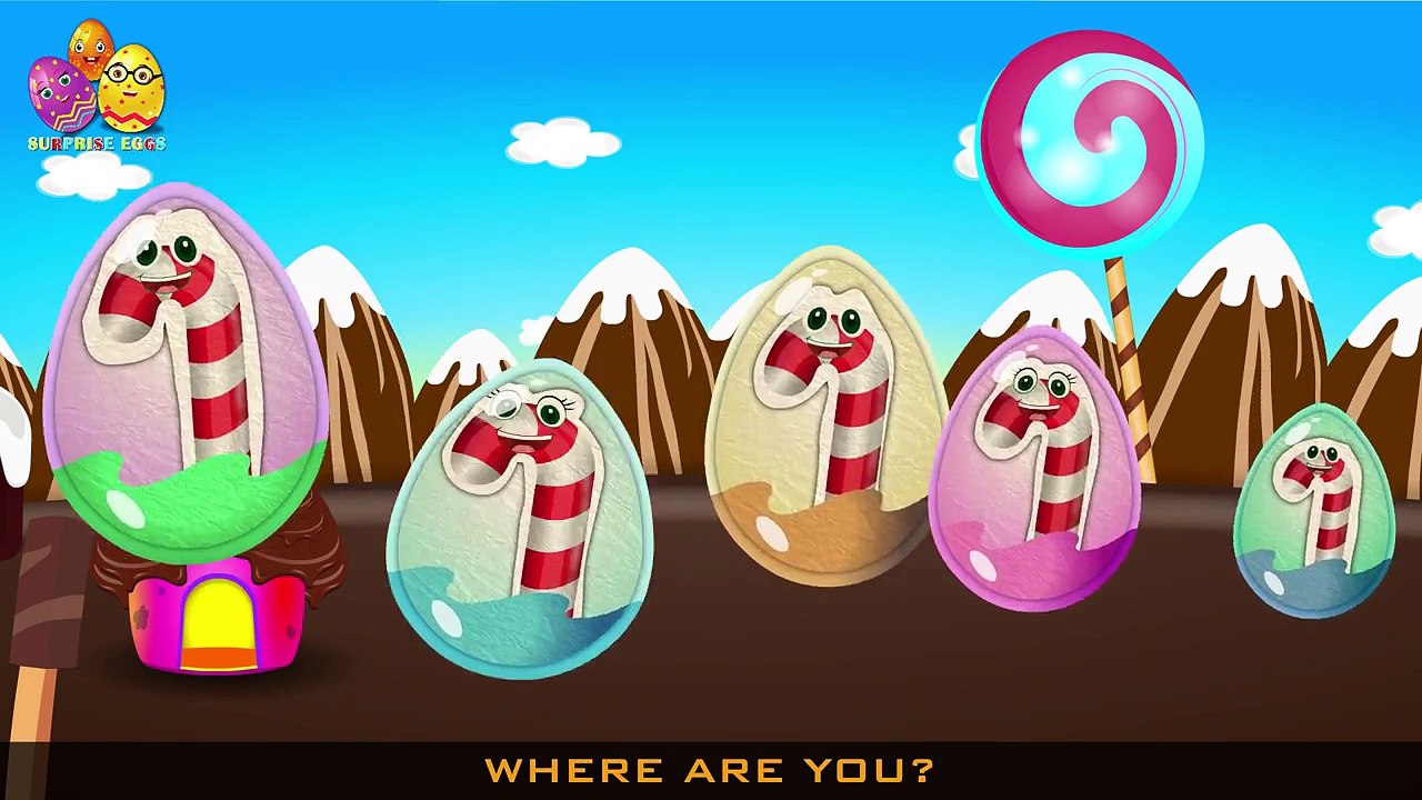 Surprise Egg Candy Cane Surprise Eggs Finger Family Surprise Eggs