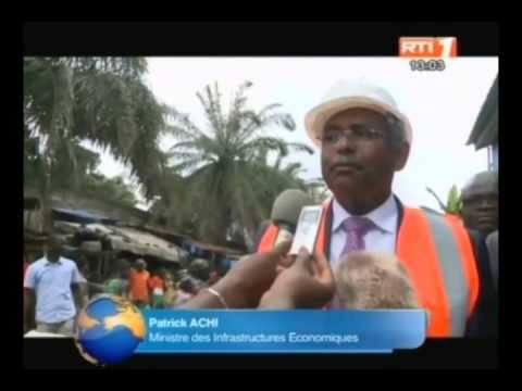 RTI - Patrick Achi visite le chantier de la station de traitement d`eau potable