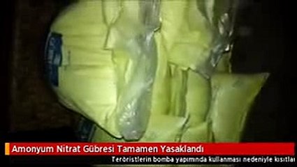 Amonyum Nitrat Gübresi Tamamen Yasaklandı