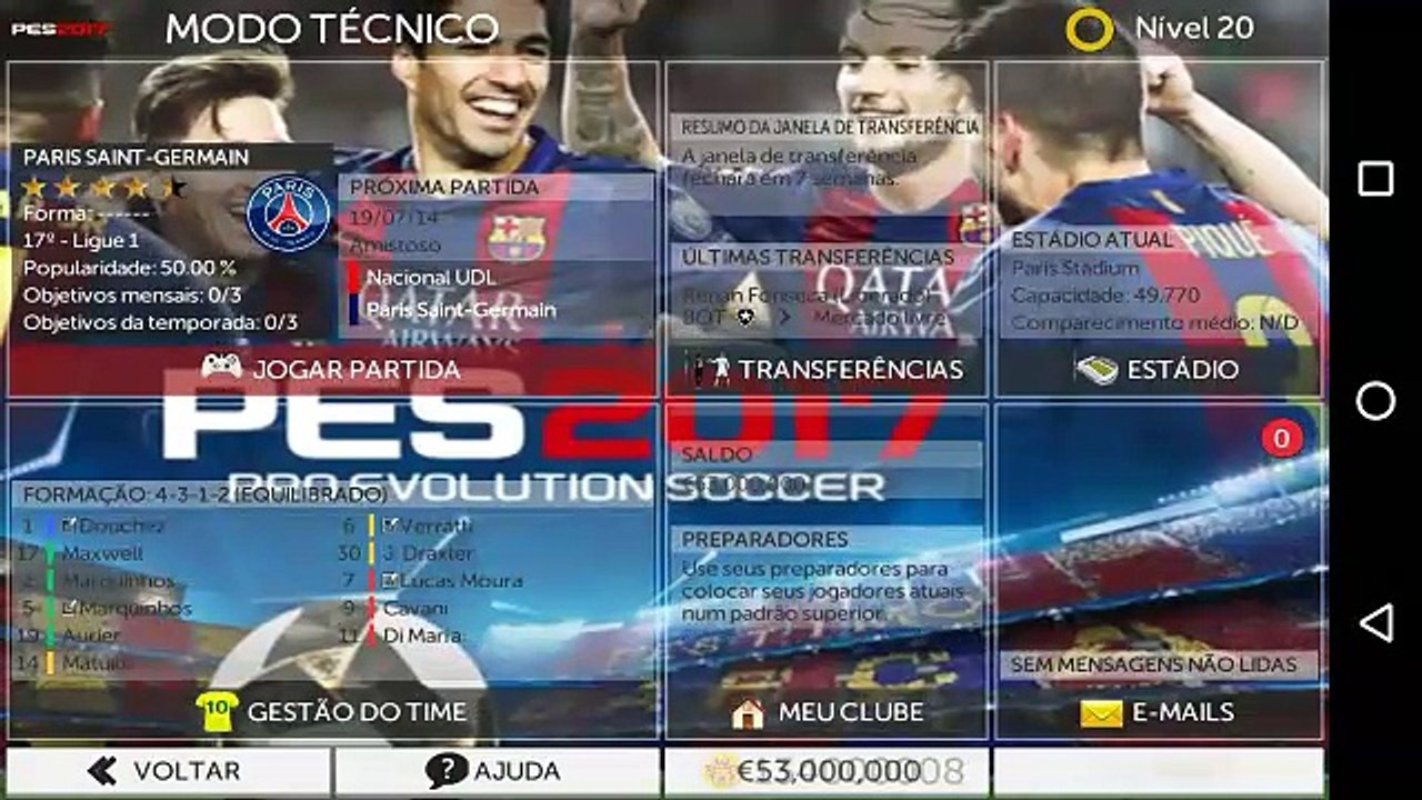 PES 2017 (mod)-Gráficos HD▶Brasileirão A,B▶Lançamento 2017 para android!!