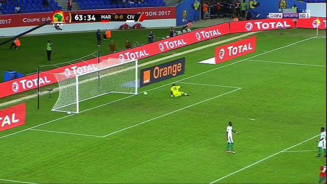 هدف رائع من لاعب منتخب المغرب رشيد عليوي في مرمى ساحل العاج _ كأس أمم أفريقيا 2017 الجولة الثالثة