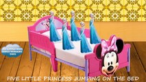 FIVE LITTLE FROZEN QUEEN ELSA JUMPING ON THE BED FROZEN MONKEY JUMPING NURSERY RHYME