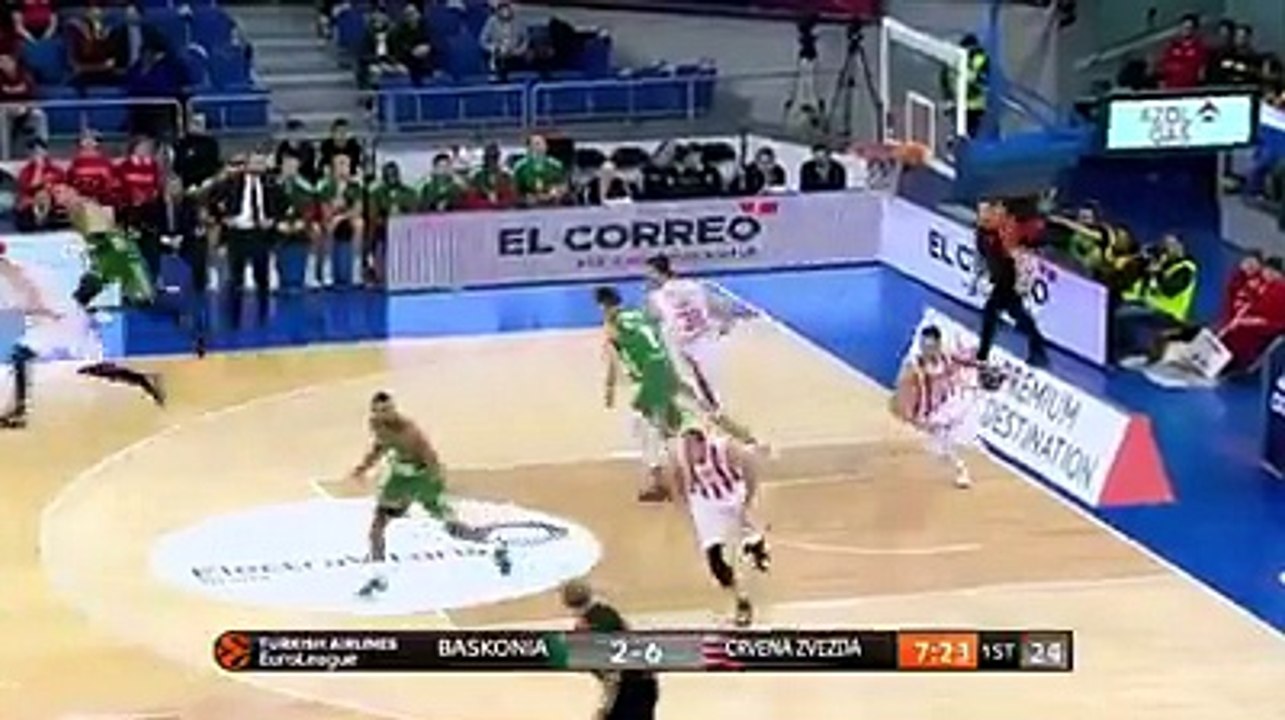 Jovic asistencija za Mitrovica preko celog terena / Baskonia - Crvena zvezda