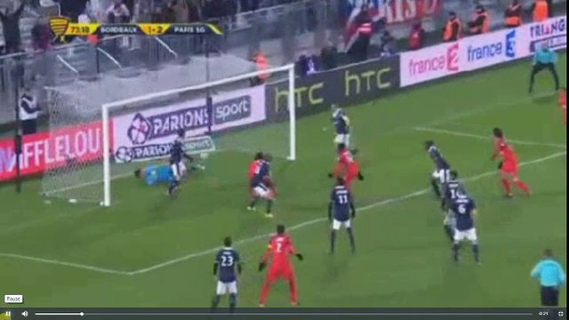 Cavani Second Goal - Bordeaux vs PSG 1-3 24.01.2017 (HD)