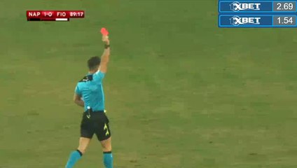 Elseid Hysaj Red Card HD - Napoli 1-0 Fiorentina - 24.01.2017 HD
