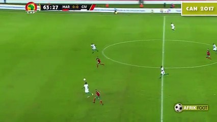 but d'Alioui lors de la C  A  N  Maroc vs Côte d'Ivoire 24 01 2017