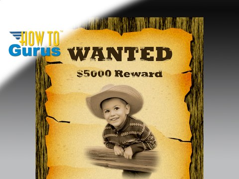 How to Make an Old West Wanted Poster Photo Manipulation in Photoshop Elements 15 14 13 12 11 Tutorial
