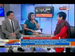 NTG: Panayam kay Atty. Lorna Kapunan, abugado ni Josie Tallado