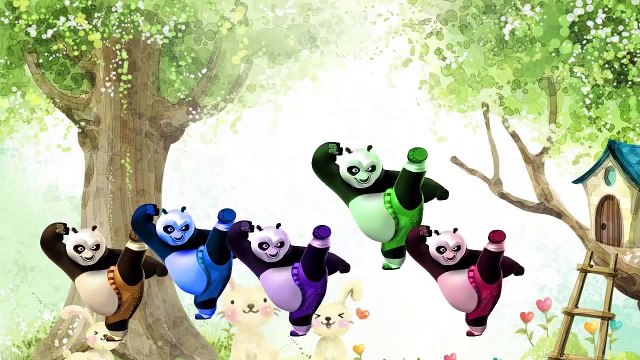 Анимированная Панда Палец Семья Мультфильм Анимация Потешки Для Детей