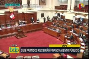 ONPE: seis partidos políticos recibirán financiamiento público