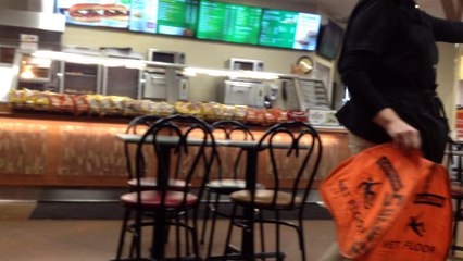 Subway is very strict about seating, even inside Walmart.