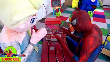 MALEFICENT vs FROZEN ELSA vs Snowwhite Pinocchio Nose w/ Spiderman Fun Superheroes KIDS VIDEO IN 4K