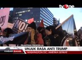 Jelang Pelantikan, Massa Berunjuk Rasa Anti Trump