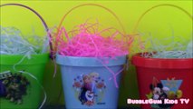 Surprise Easter Mini Baskets!Kinder Surprise Eggs Peppa Pig Frozen Bubble Puppy Barbie