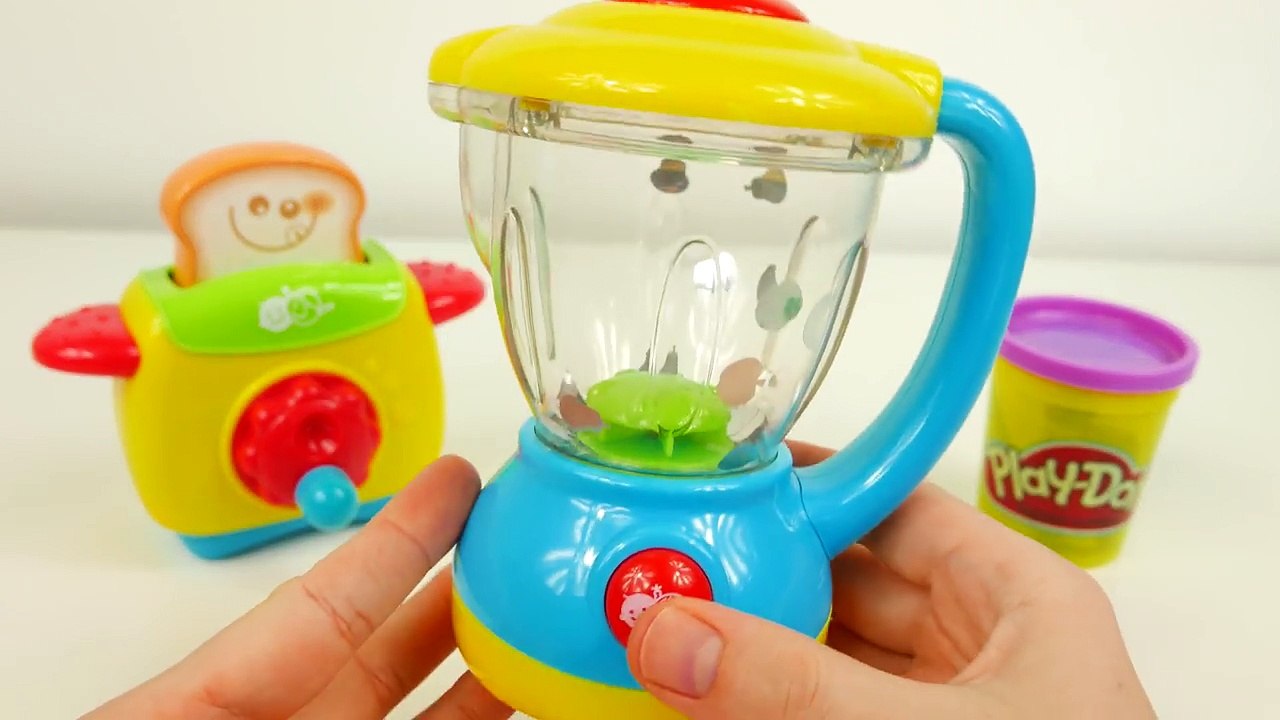 Blender and Toaster Kitchen Toy Appliances and Play Doh Breakfast for Kids