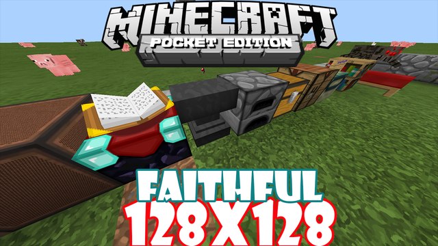 MCPE 1.0 COM FAITHFUL 128X128[Texturas]