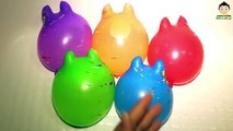 5 Colors Water Wet Balloons - Learn Colours Balloon Nursery Rhyme Finger Family Songs