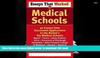 Download [PDF]  Essays That Worked for Medical Schools: 40 Essays from Successful Applications to