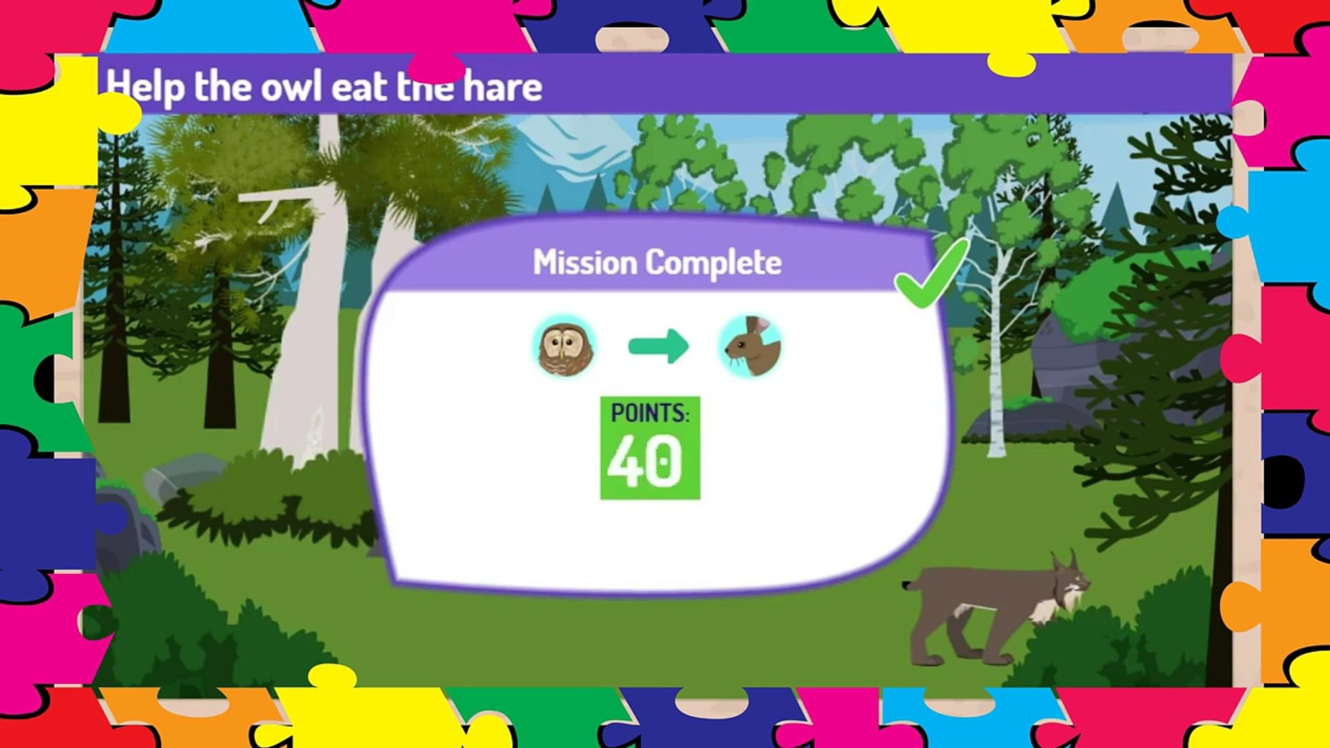 Food Chains and Food Webs. Education video game for kids