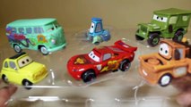Disney Pixar Cars Movie Figurine Set Lightning McQueen, Mater, Guido, Sarge, Fillmore and Luigi