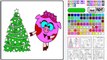 Раскраска Смешарики /Нюша наряжает елочку. Coloring Smeshariki /lady Gaga dresses up Christmas tree