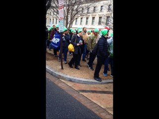 Inauguration line -- Independence Avenue 10:50 a.m. 1/20
