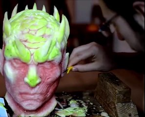 karpuzdan yapılan şekil çok ilginç ve başarılı